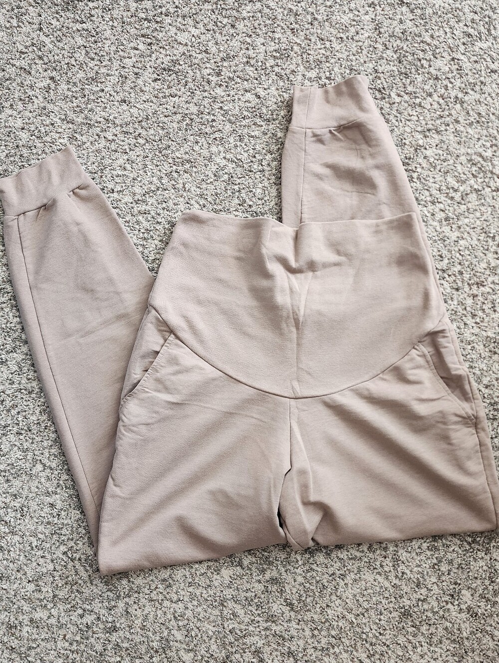 H&M Mama Over The Belly Maternity Joggers - Taupe M